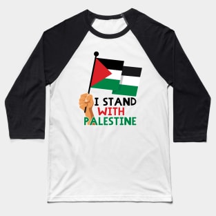 I Stand with Palestine - Free Palestine - I Love Palestine - Palestinian Resistance Solidarity Design Baseball T-Shirt